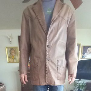 Cripple Creek Lined Western Leather Jacket - Mens